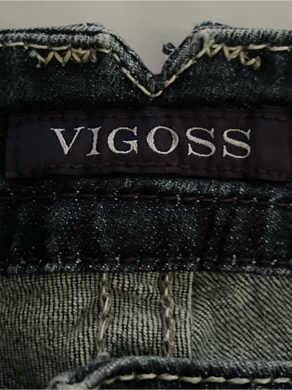 Vigoss navy label denim waistband
